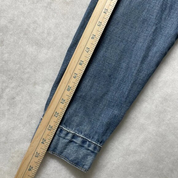 Old Navy Womens Blue Non Stretch Medium Washed Classic Jean Jacket Size X-Large - Picture 8 of 9